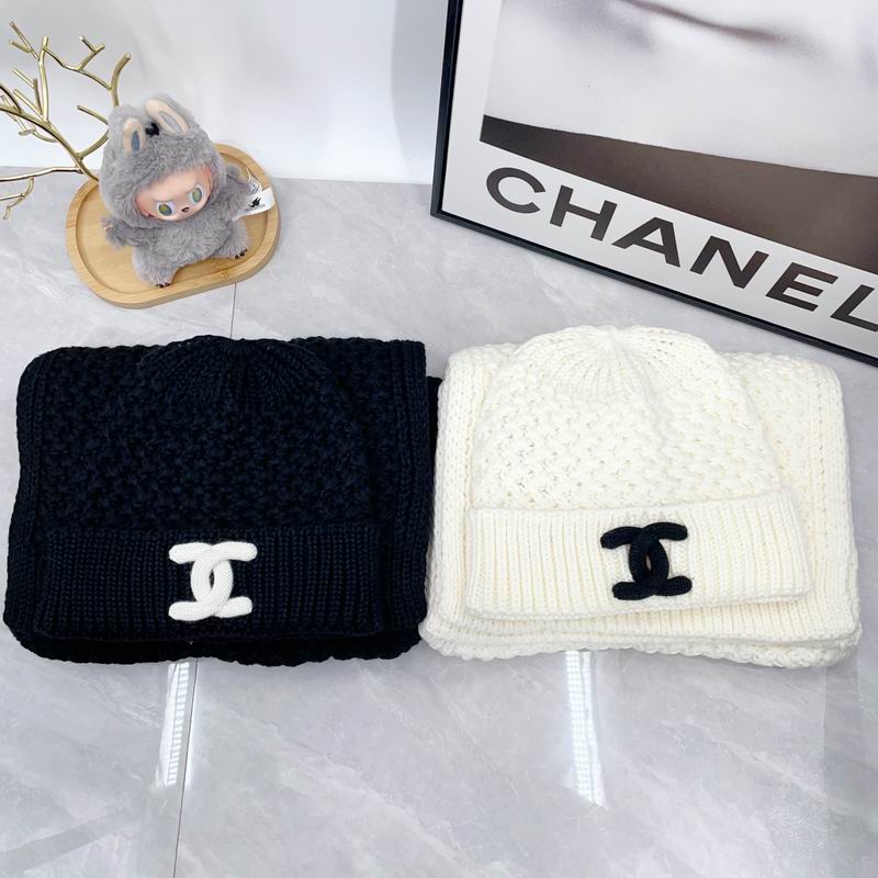 Chanel scarf hat dx15